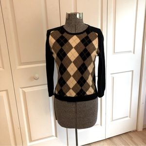 J Crew argyle sweater
